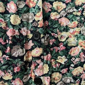 Long flower skirt button up
